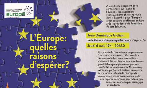 Ensemble pour l'Europe : invitation pour la conférence du 6 mai